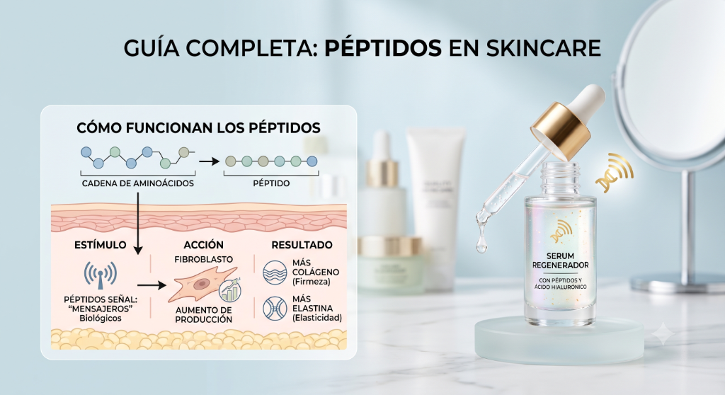 Péptidos en el skincare: la guía científica para rejuvenecer tu piel sin irritación